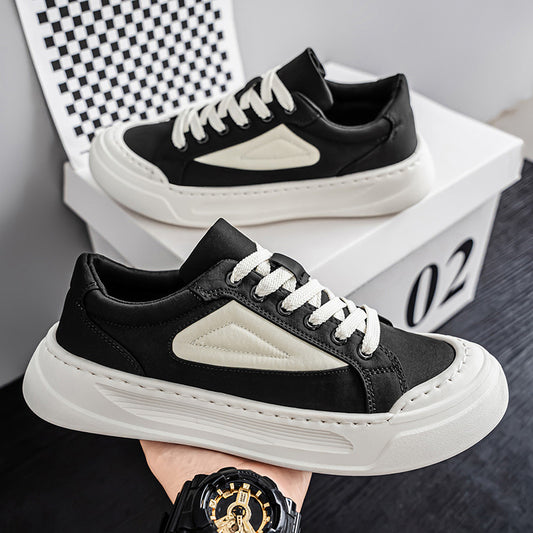Zapatillas de plataforma versátiles de suela blanda para hombre