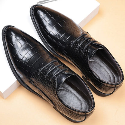 🐂Cuero🐂zapatos de negocios de piel de cocodrilo