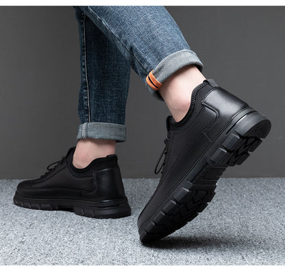 Zapatos casuales de cuero estilo deportivo para hombre
