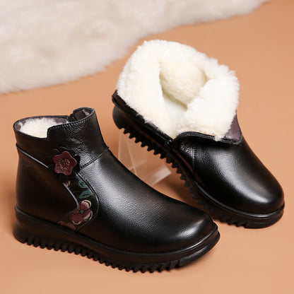 Botas de nieve con forro de felpa para mujer