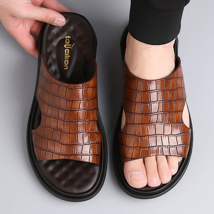 Pantuflas texturizadas para hombre