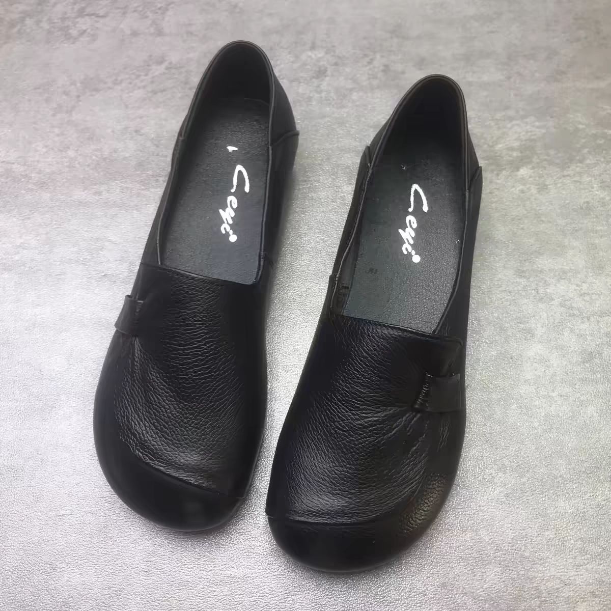 Bailarinas de cuero suave con suela blanda para mujer
