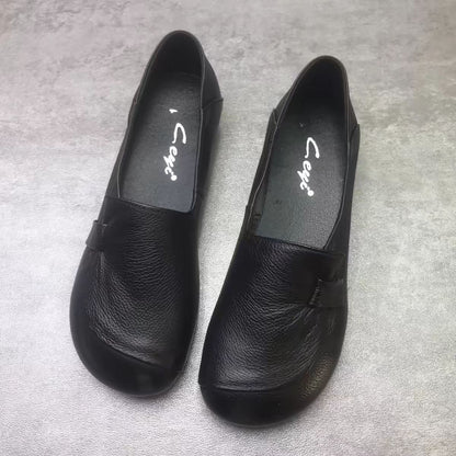 Bailarinas de cuero suave con suela blanda para mujer