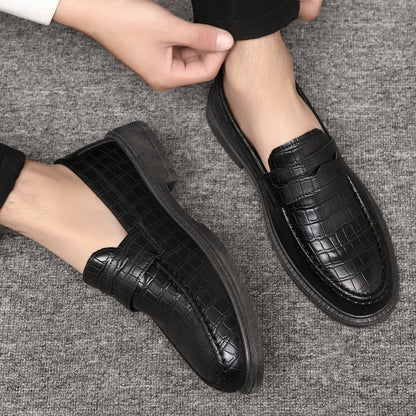 🐂Cuero🐂Mocasines con estampado de piedras