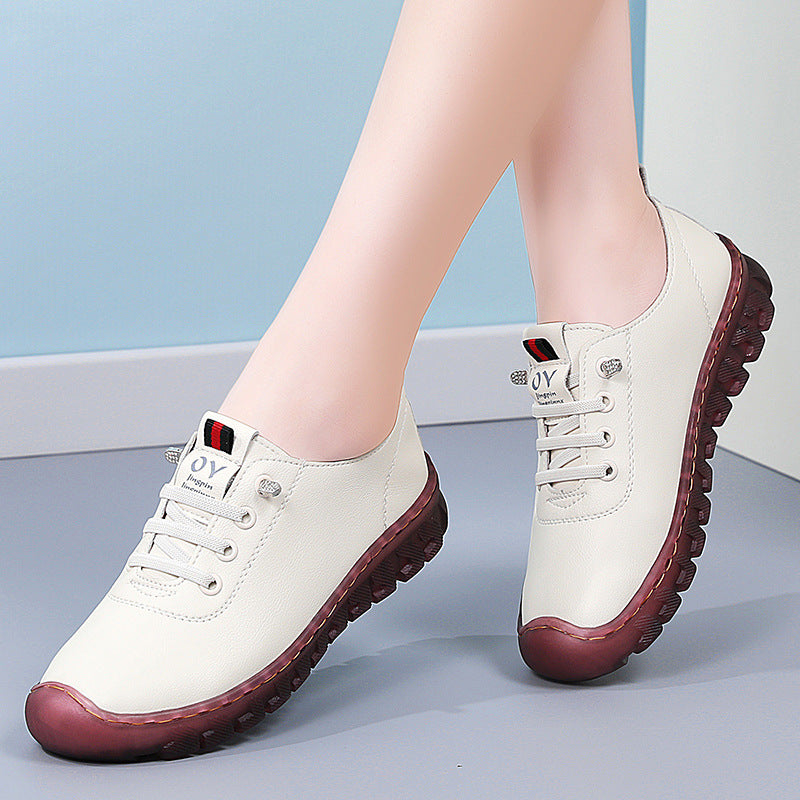 Zapatos de cuero para mujer cosidos a mano