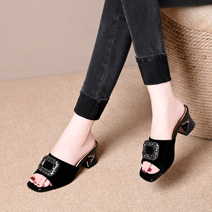 Sandalias planas tipo pala de estilo francés