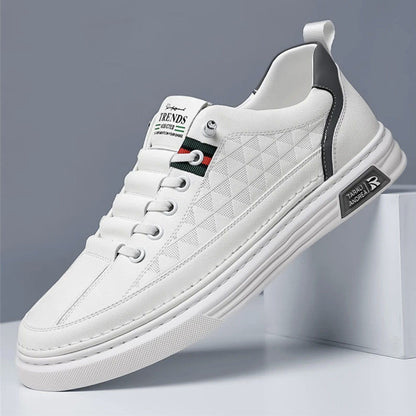 Zapatos planos de cuero suave para hombre coreano