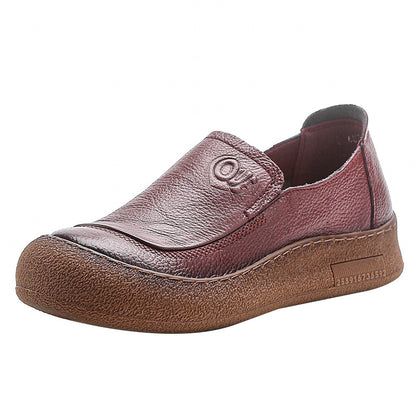 Zapatos de mujer hechos a mano con puntera redonda