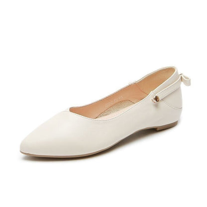 Zapatos planos de cuero
