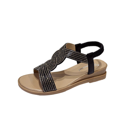 Sandalias de cuña estilo romano