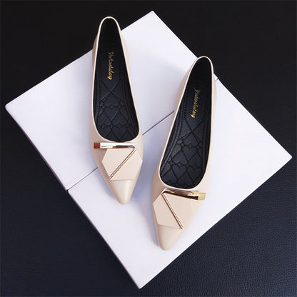 Zapatos de Dama Elegantes con Tacón Bajo y Hebilla