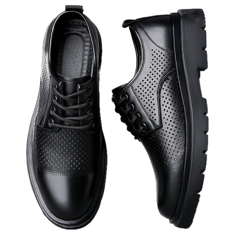 Zapatos de cuero perforado para hombre