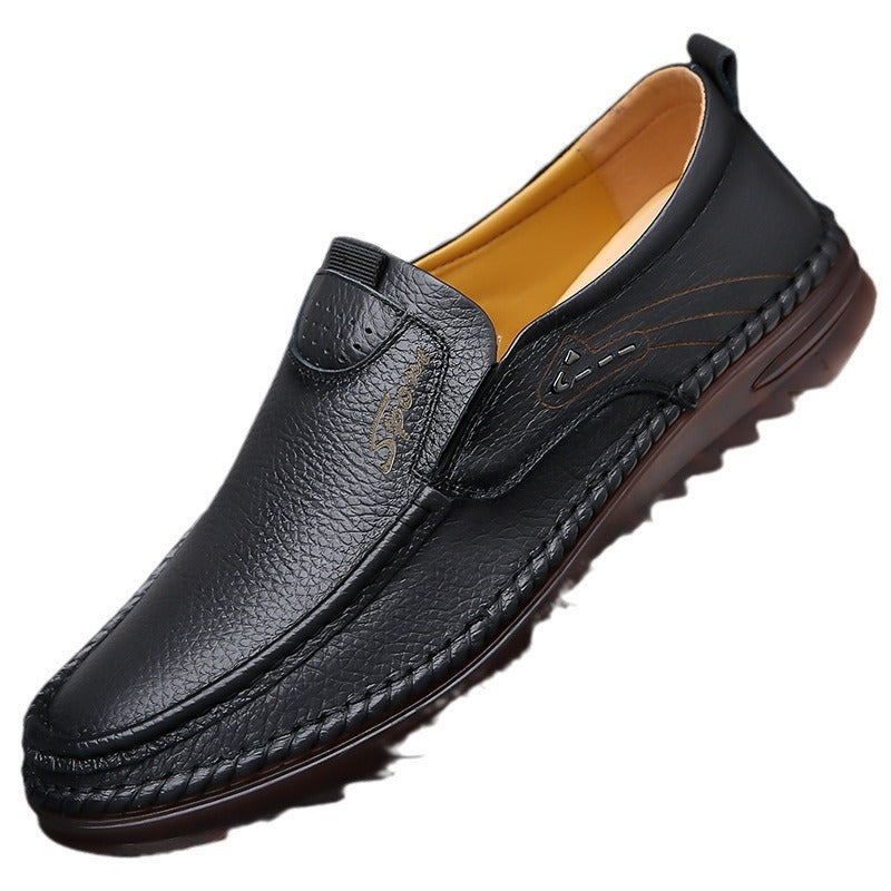 Zapatos casuales bajos para hombre (piel de vacuno de grano superior)