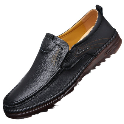 Zapatos casuales bajos para hombre (piel de vacuno de grano superior)