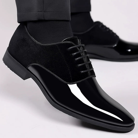 Zapatos bajos de cuero para hombre, estilo británico