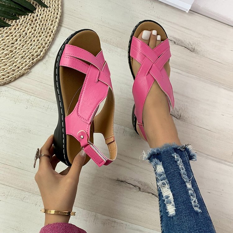 Sandalias planas ortopédicas cómodas para mujer