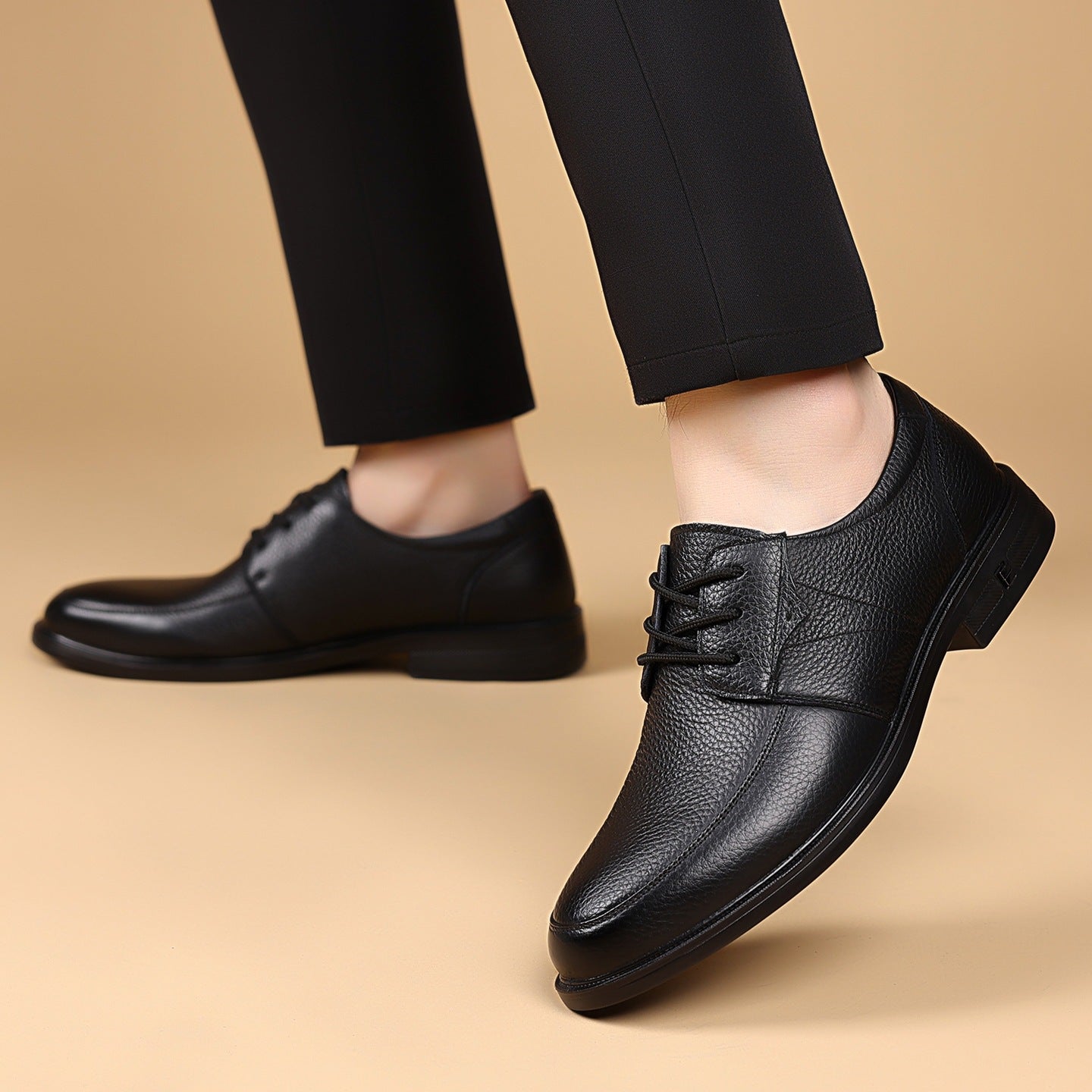 Zapatos de cuero de suela blanda y antideslizante