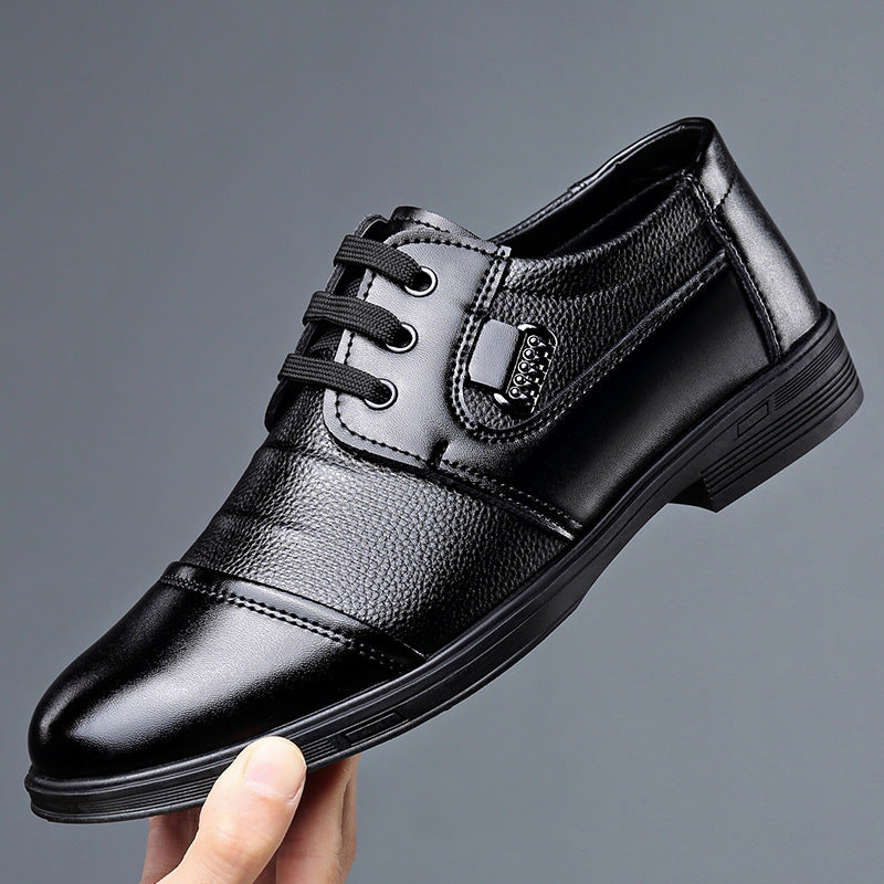 Zapatos de vestir de cuero con cordones para hombre