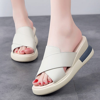 Sandalias de plataforma de punta abierta para mujer