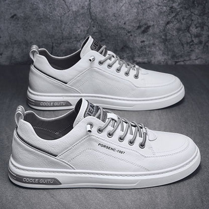 Zapatillas planas blancas para hombre