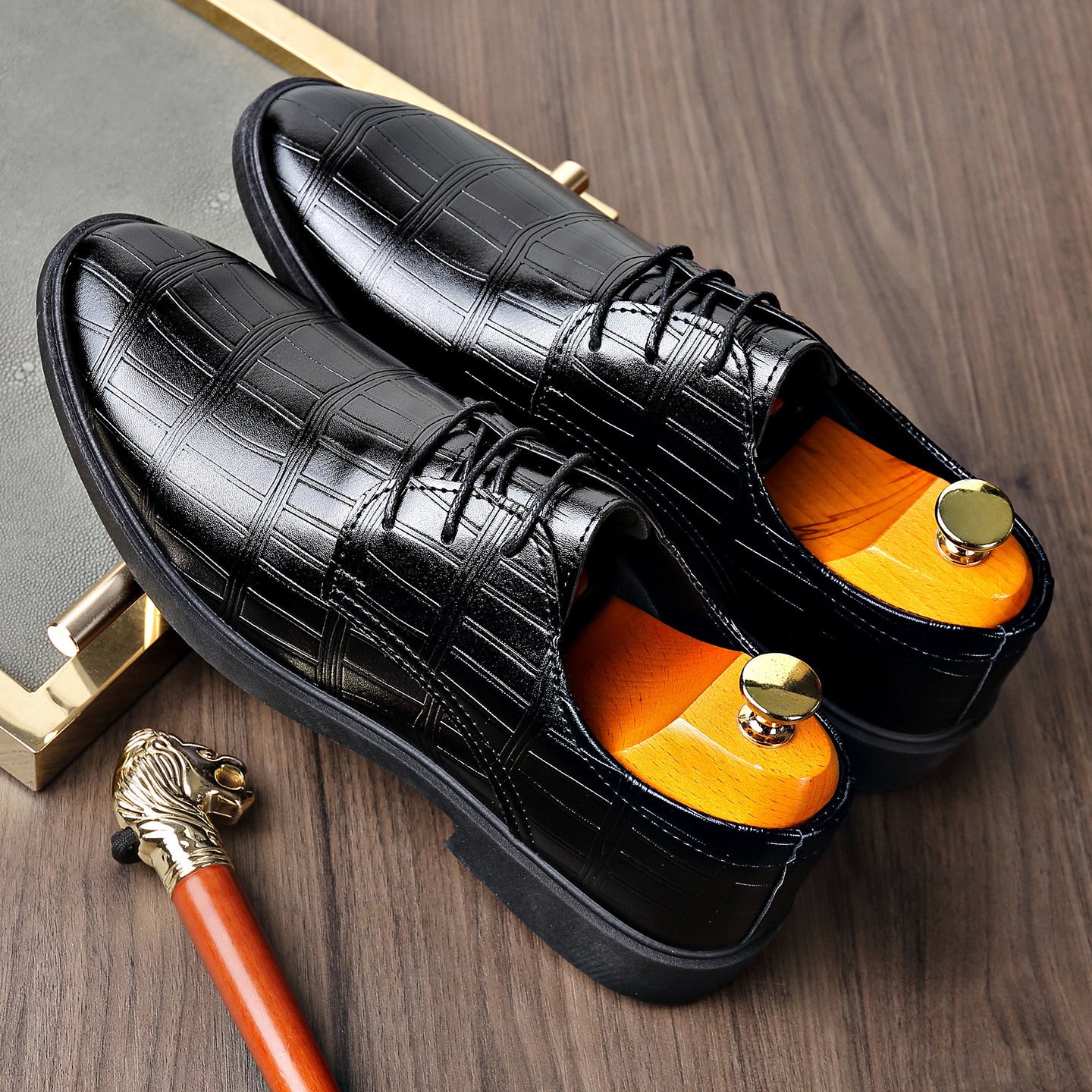 Zapatos casuales para hombre con elevadores de altura ocultos