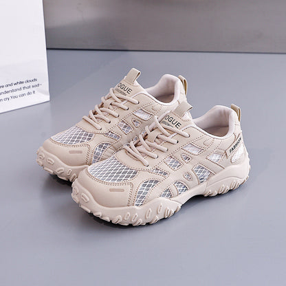 Zapatillas casuales de plataforma con malla transpirable para mujer