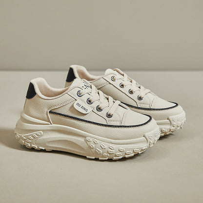 Zapatillas deportivas casuales de suela gruesa con aumento de altura