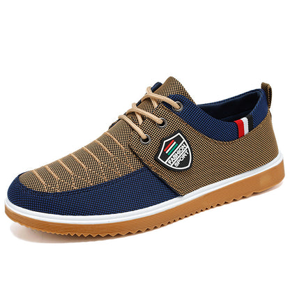 Zapatos casuales de lona con cordones para hombre