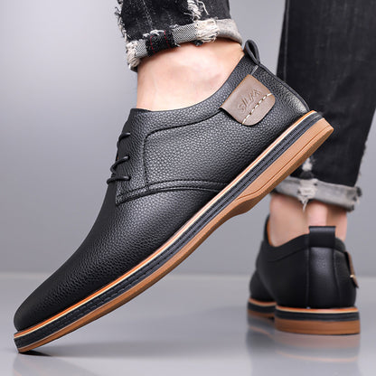 Zapatos de cuero para hombre, estilo ejecutivo casual y elegante