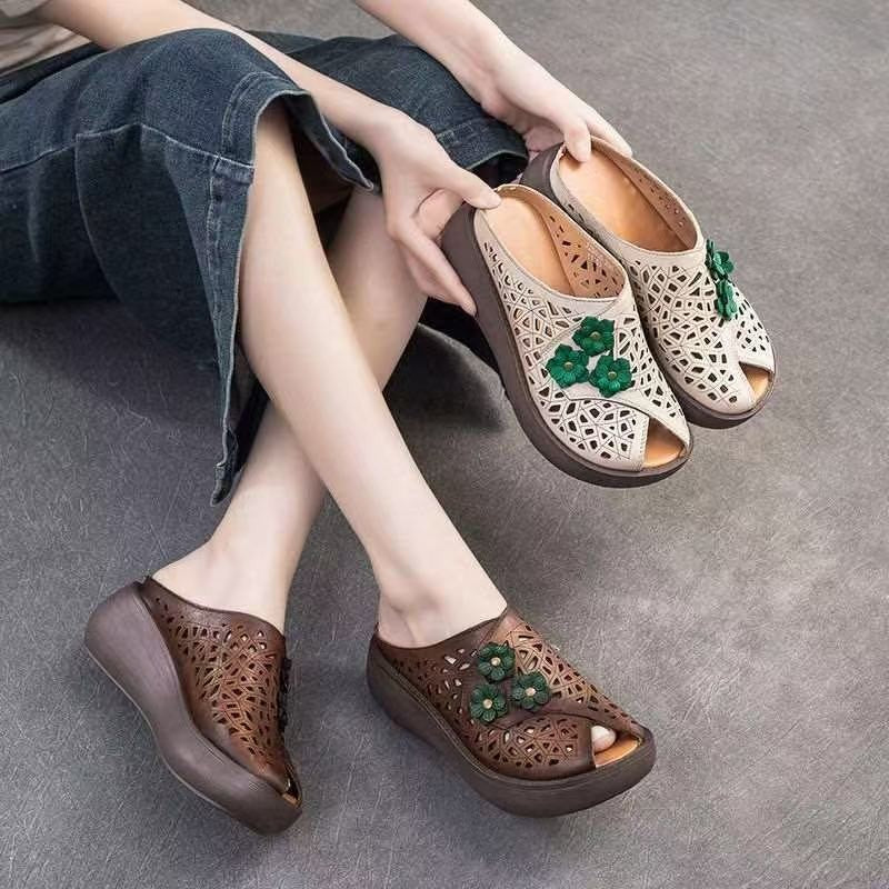 Sandalias de plataforma estilo Birkenstock para mujer