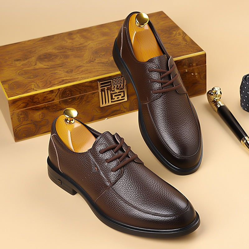 Zapatos de cuero de suela blanda y antideslizante