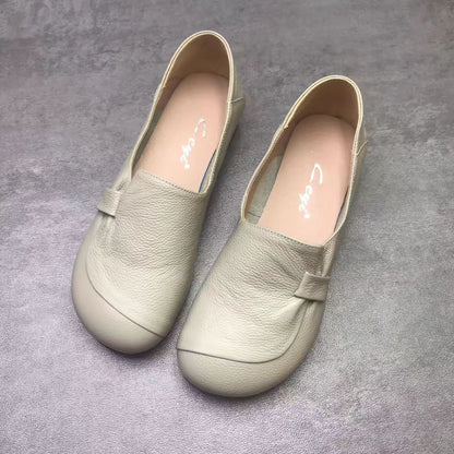 Bailarinas de cuero suave con suela blanda para mujer