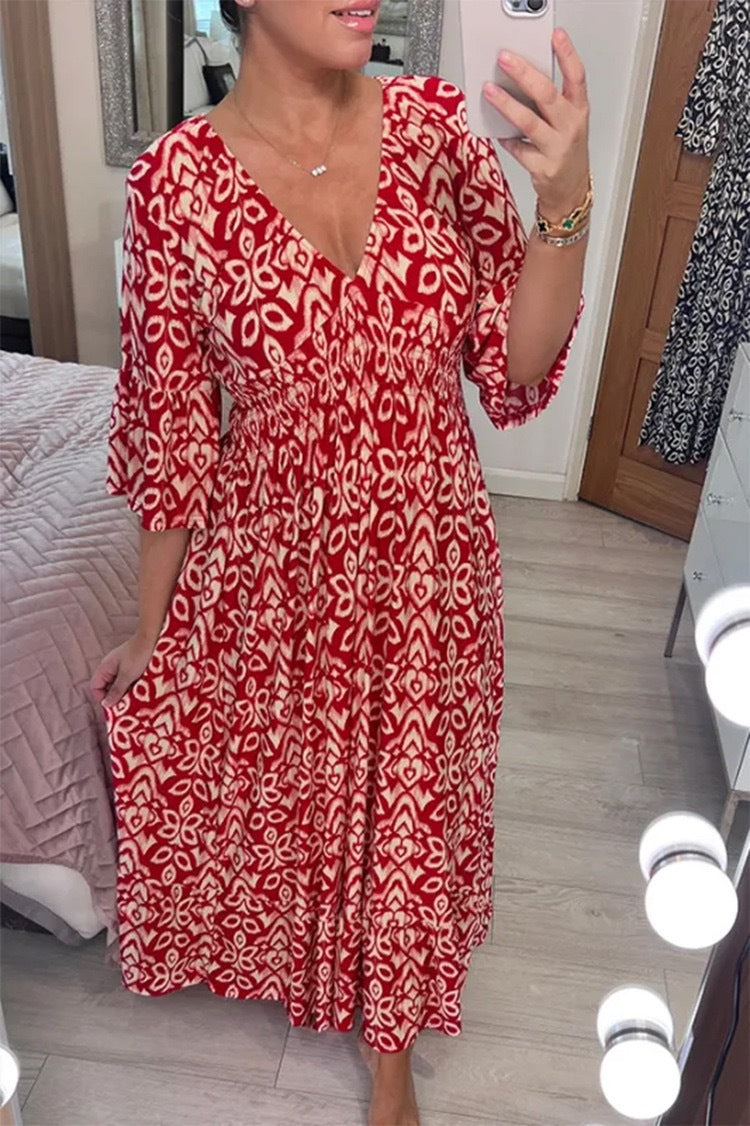 Vestido estampado de corte holgado