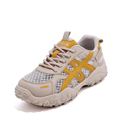 Zapatillas casuales de plataforma con malla transpirable para mujer
