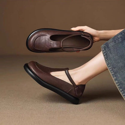 100% Zapatos de plataforma de cuero