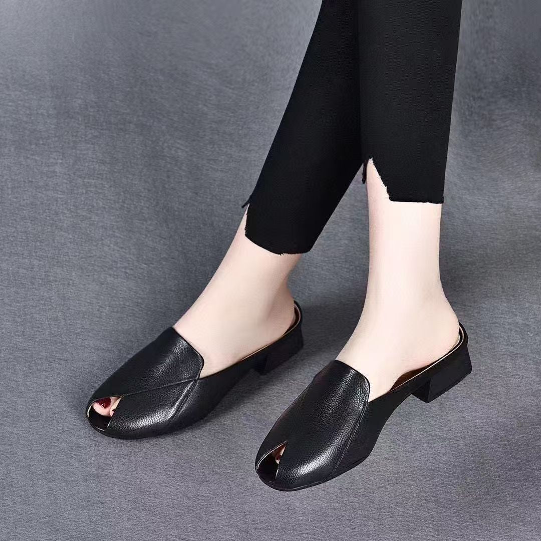 Sandalias de pala peep-toe elegantes para mujer