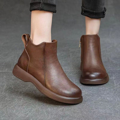 Elegancia sin Esfuerzo｜Botines de Piel para Mujer