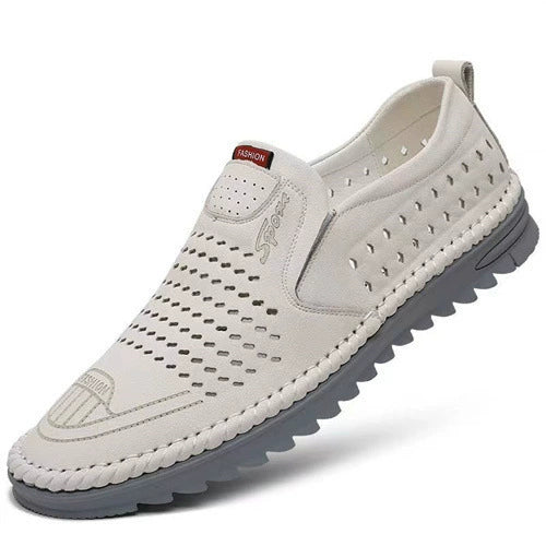 Zapatos de vestir para conducir, antideslizantes y de suela blanda