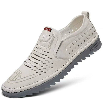 Zapatos de vestir para conducir, antideslizantes y de suela blanda