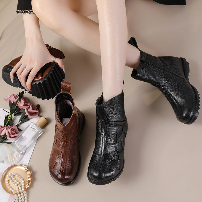 Botines de Dama de Estilo Casual y Suela Gruesa