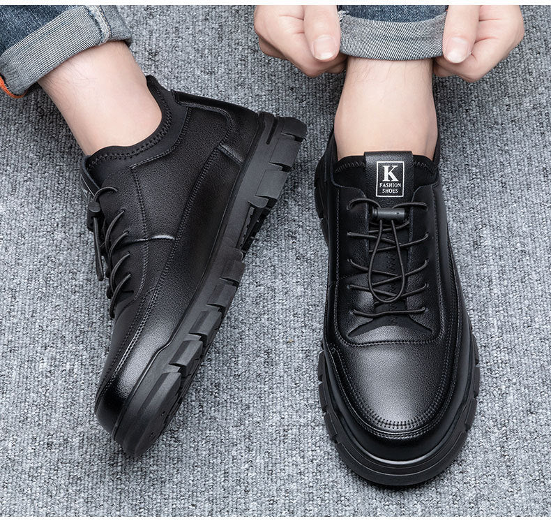 Zapatos casuales de cuero estilo deportivo para hombre