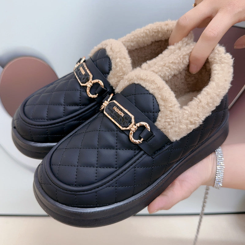 Zapatos acolchados tipo mocasín con plataforma para mujer