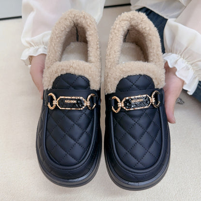 Zapatos acolchados tipo mocasín con plataforma para mujer