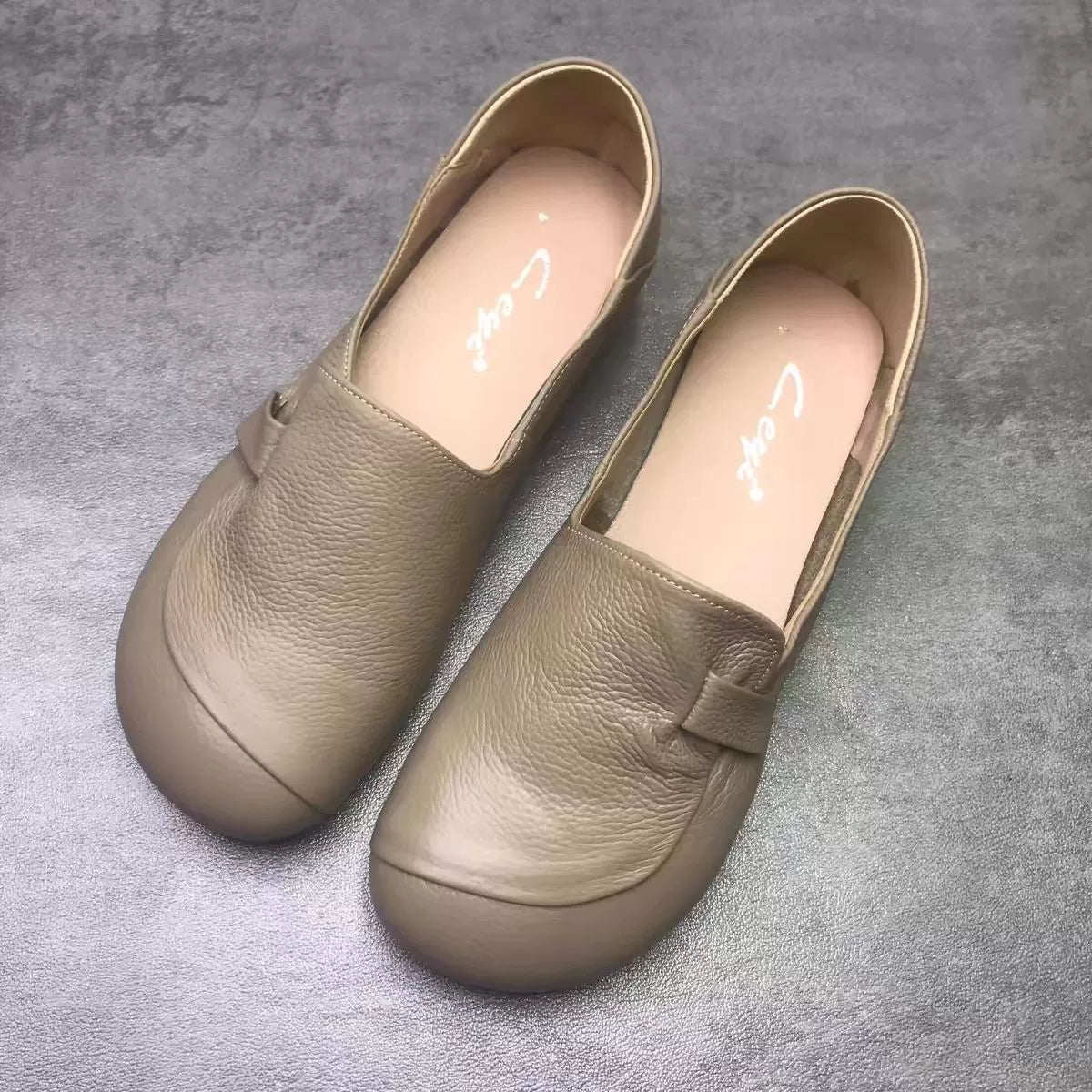 Bailarinas de cuero suave con suela blanda para mujer