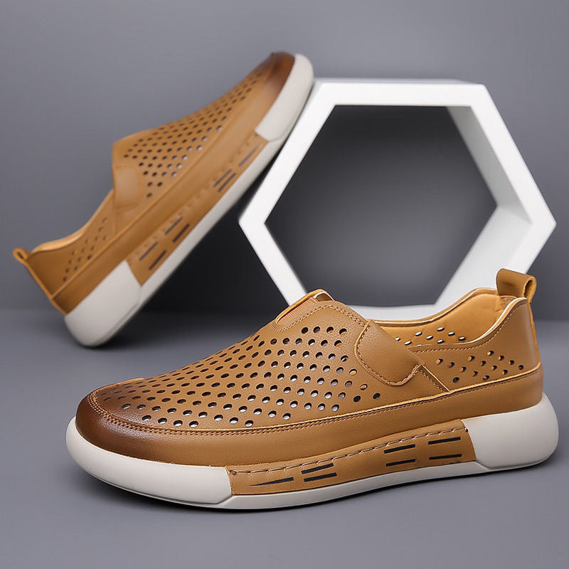 Zapatos slip-on para hombre con recortes