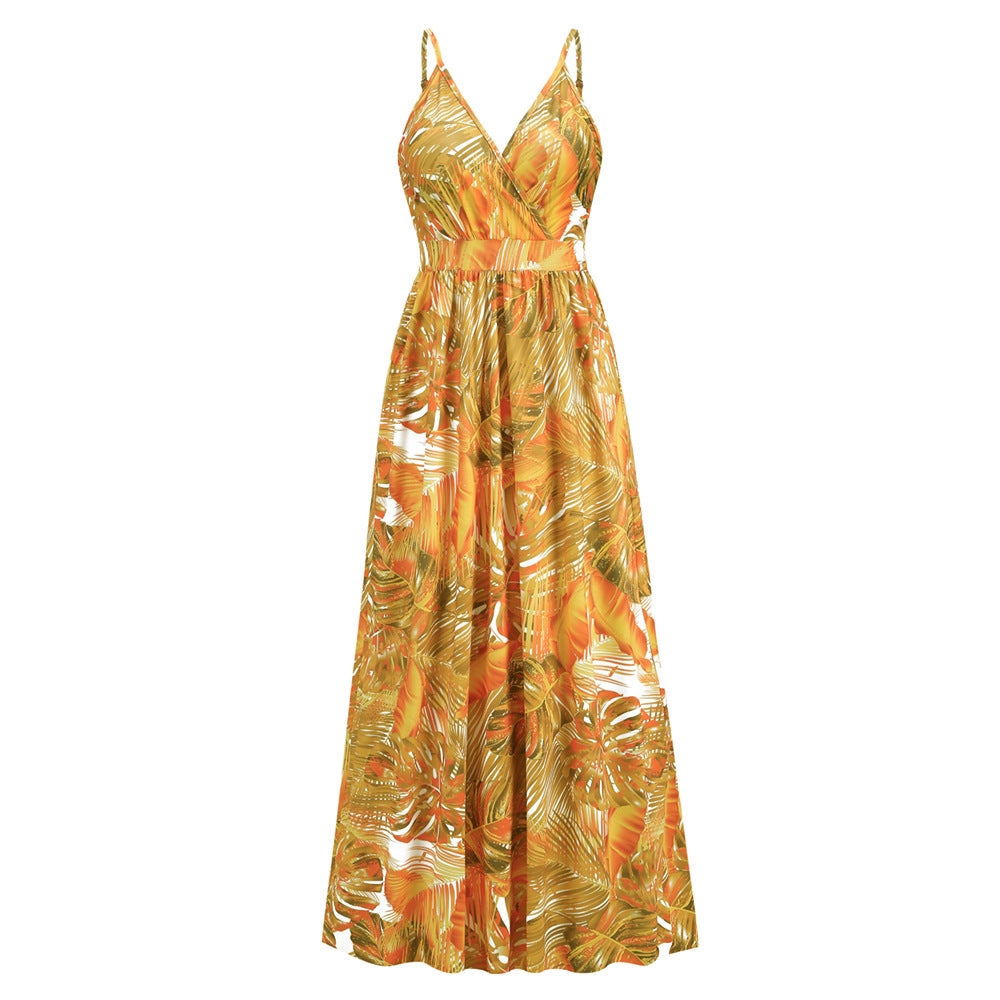 Vestido de tirantes finos y escote en V