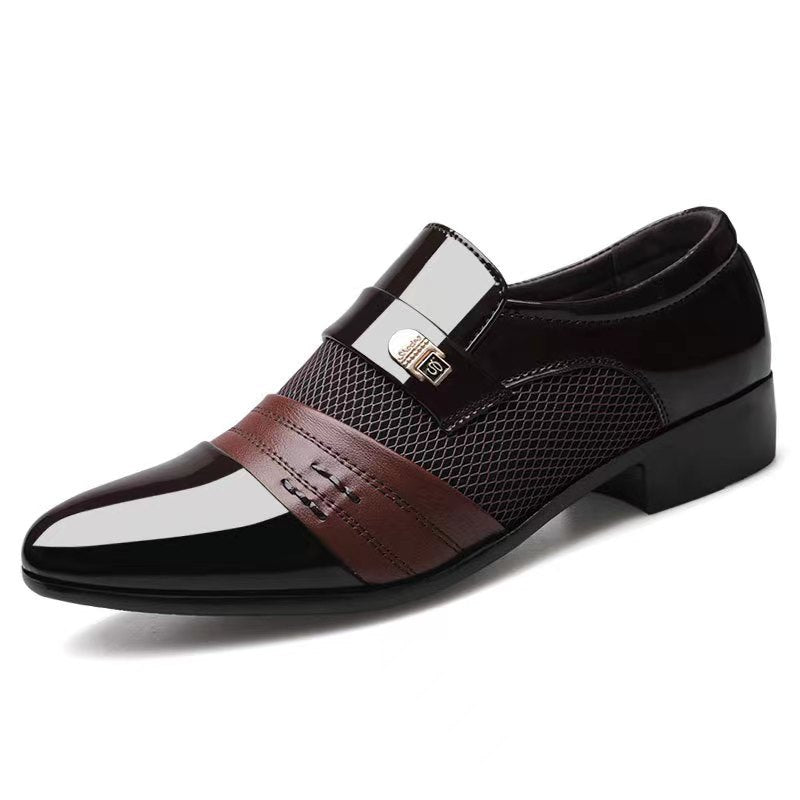 Zapatos de cuero con acabado espejo para hombre