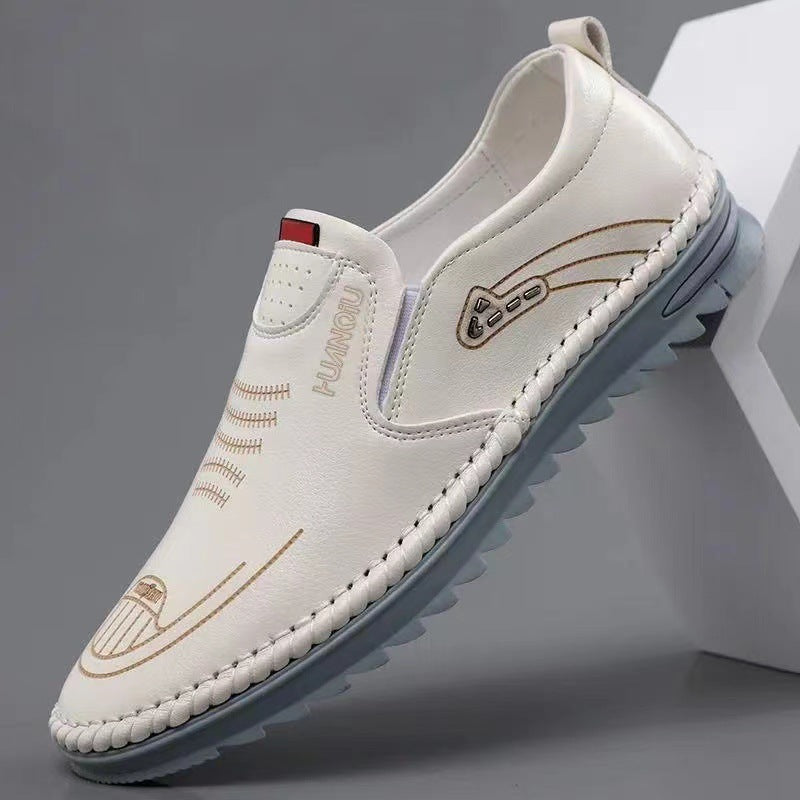 Zapatos de vestir para conducir, antideslizantes y de suela blanda