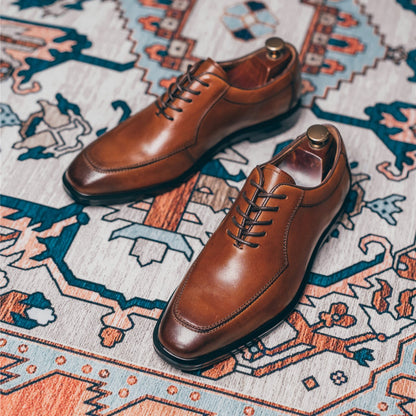 🐂Cuero🐂Zapatos Oxford de estilo británico estándar