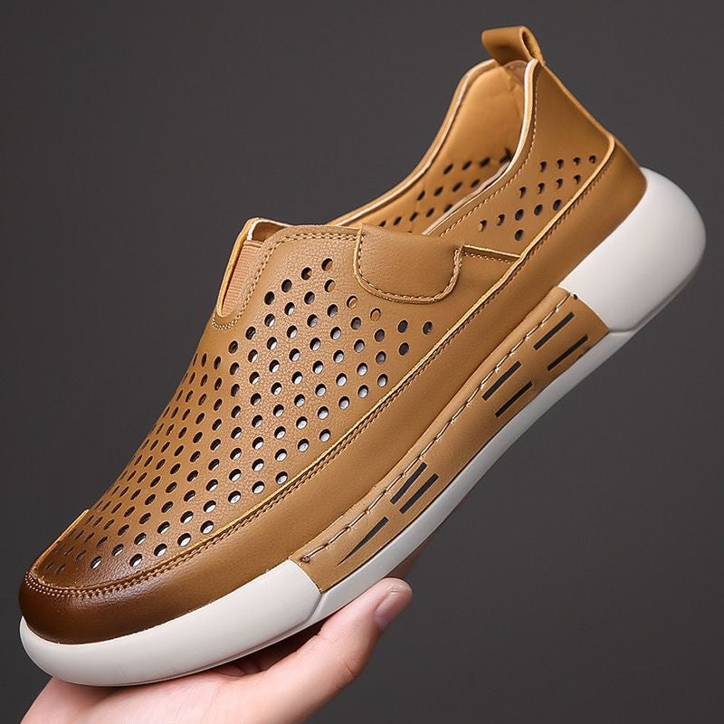 Zapatos slip-on para hombre con recortes